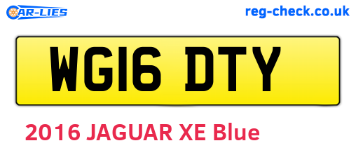 WG16DTY are the vehicle registration plates.