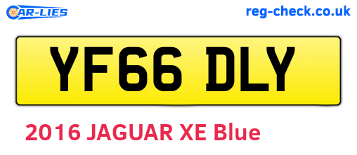 YF66DLY are the vehicle registration plates.