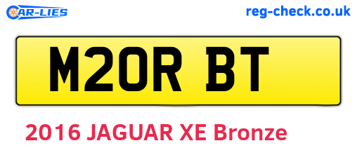 M20RBT are the vehicle registration plates.