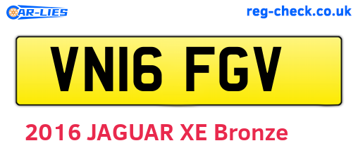 VN16FGV are the vehicle registration plates.