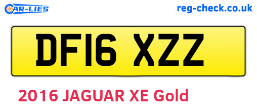 DF16XZZ are the vehicle registration plates.