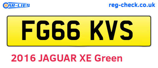 FG66KVS are the vehicle registration plates.