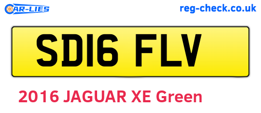 SD16FLV are the vehicle registration plates.