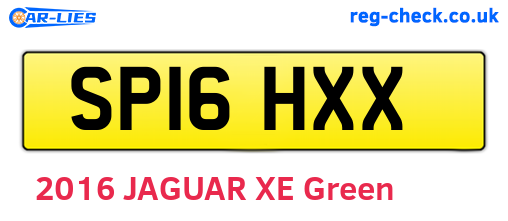SP16HXX are the vehicle registration plates.
