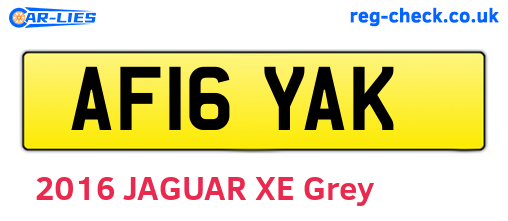 AF16YAK are the vehicle registration plates.