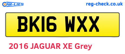 BK16WXX are the vehicle registration plates.