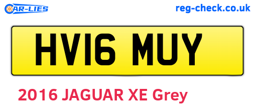 HV16MUY are the vehicle registration plates.