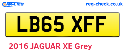 LB65XFF are the vehicle registration plates.