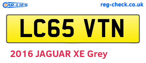 LC65VTN are the vehicle registration plates.