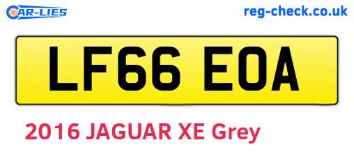 LF66EOA are the vehicle registration plates.