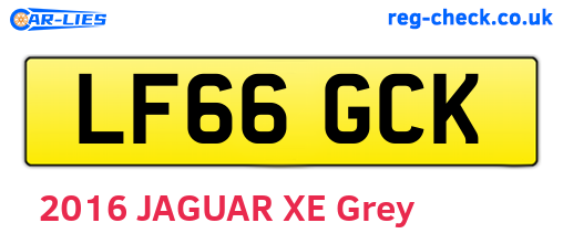 LF66GCK are the vehicle registration plates.