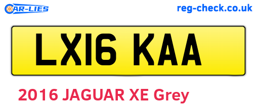 LX16KAA are the vehicle registration plates.