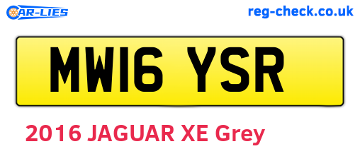 MW16YSR are the vehicle registration plates.