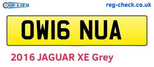 OW16NUA are the vehicle registration plates.