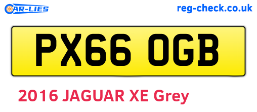 PX66OGB are the vehicle registration plates.