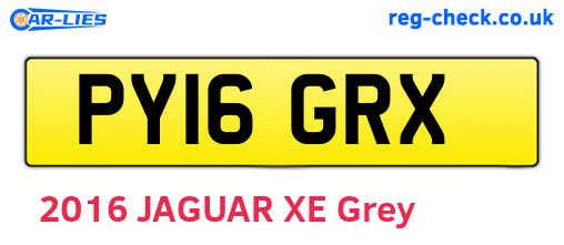 PY16GRX are the vehicle registration plates.