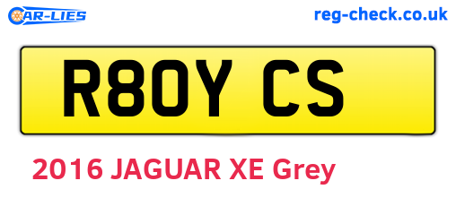 R80YCS are the vehicle registration plates.