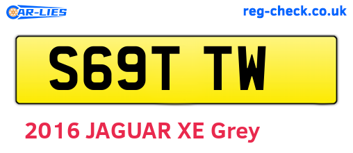 S69TTW are the vehicle registration plates.