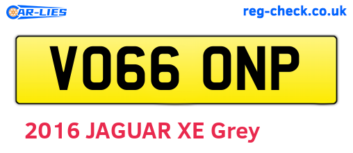 VO66ONP are the vehicle registration plates.