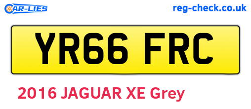 YR66FRC are the vehicle registration plates.