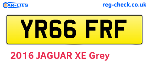 YR66FRF are the vehicle registration plates.