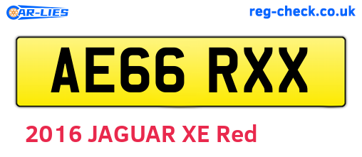 AE66RXX are the vehicle registration plates.