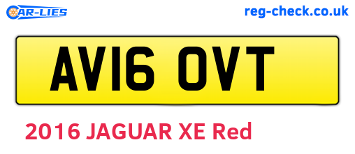 AV16OVT are the vehicle registration plates.
