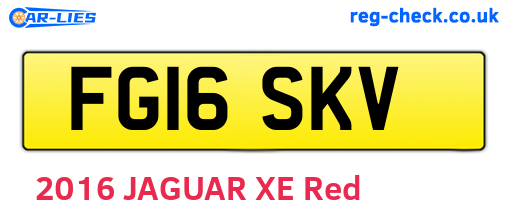 FG16SKV are the vehicle registration plates.