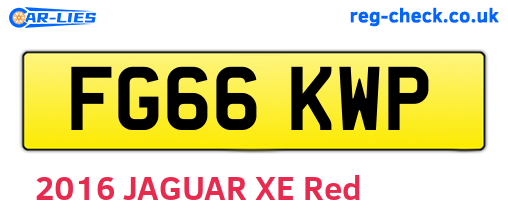 FG66KWP are the vehicle registration plates.
