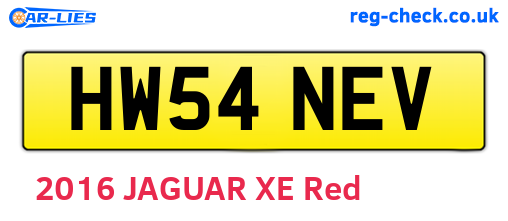 HW54NEV are the vehicle registration plates.
