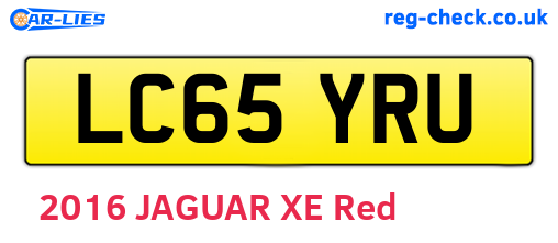 LC65YRU are the vehicle registration plates.