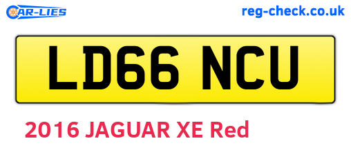 LD66NCU are the vehicle registration plates.