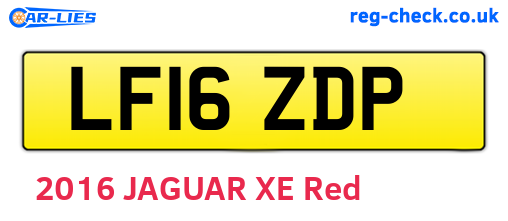 LF16ZDP are the vehicle registration plates.