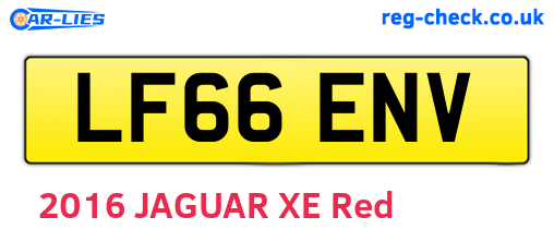 LF66ENV are the vehicle registration plates.
