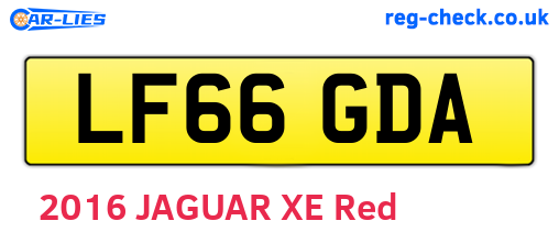 LF66GDA are the vehicle registration plates.