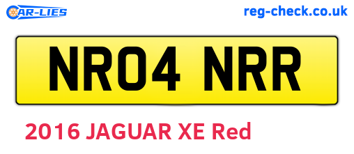 NR04NRR are the vehicle registration plates.