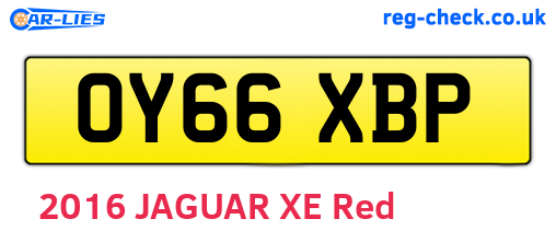 OY66XBP are the vehicle registration plates.