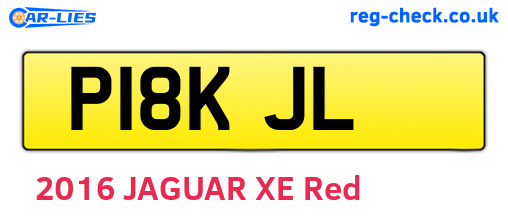 P18KJL are the vehicle registration plates.