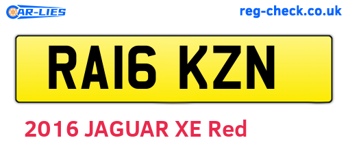 RA16KZN are the vehicle registration plates.
