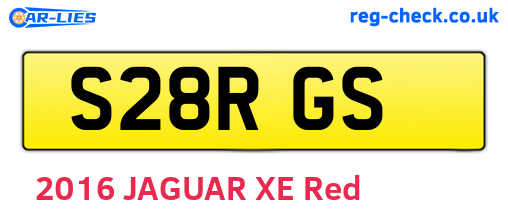 S28RGS are the vehicle registration plates.