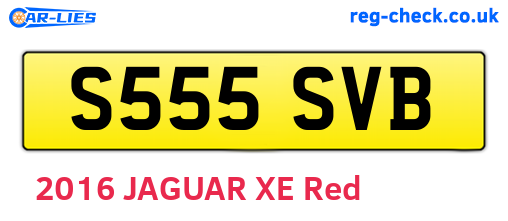 S555SVB are the vehicle registration plates.
