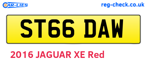ST66DAW are the vehicle registration plates.