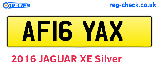 AF16YAX are the vehicle registration plates.