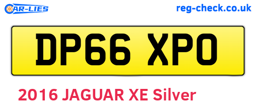 DP66XPO are the vehicle registration plates.