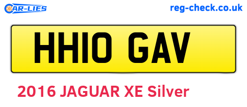 HH10GAV are the vehicle registration plates.