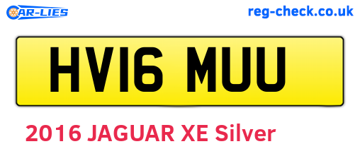 HV16MUU are the vehicle registration plates.