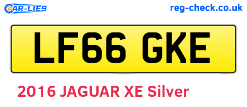 LF66GKE are the vehicle registration plates.