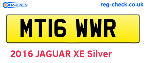 MT16WWR are the vehicle registration plates.