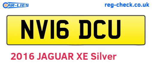 NV16DCU are the vehicle registration plates.