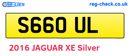 S66OUL are the vehicle registration plates.
